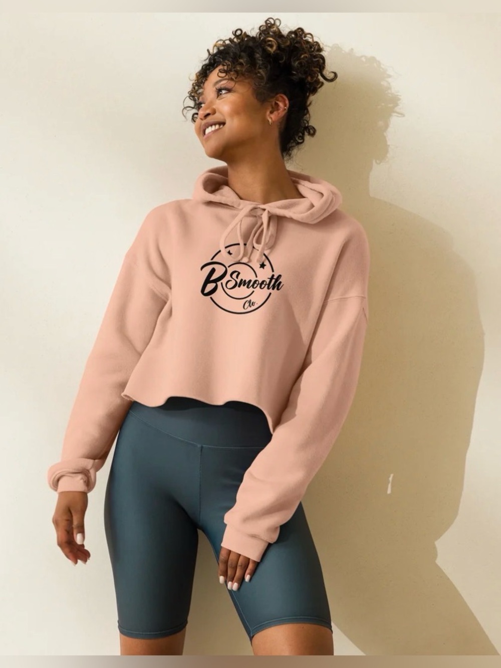 B Smooth Mauve Cropped Hoodie